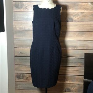 TALBOTS NAVY BLUE SLEEVELESS SHEATH DRESS  NWTAGS